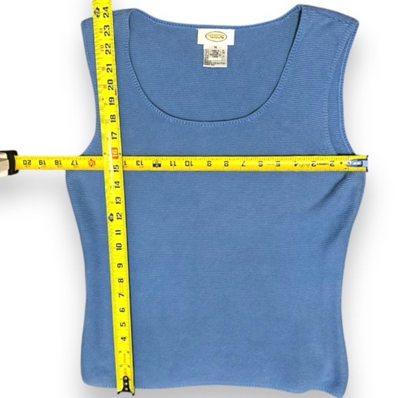 Vintage Talbots Blue Sweater Vest Women’s Size Medium Japan Made Preppy Spring - Picture 15 of 15